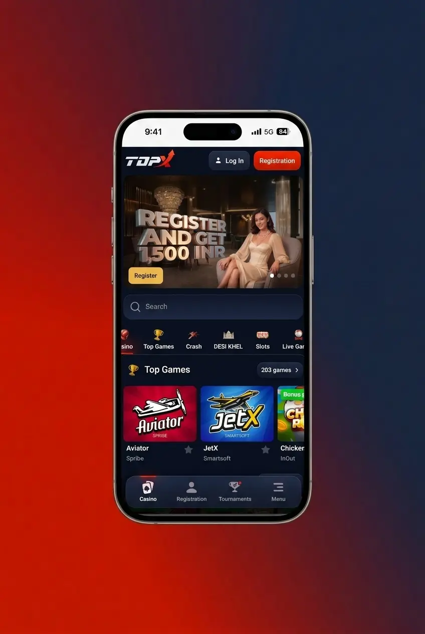 TopX mobile app promo code activation steps on Android and iOS with UPI and Paytm deposit options