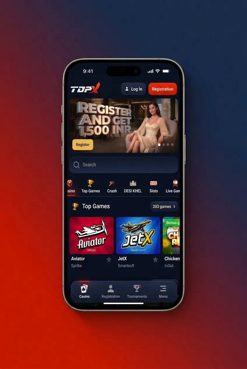 Step-by-step guide on how to enter a TopX bonus code to claim the ₹1,500 welcome bonus during sign-up